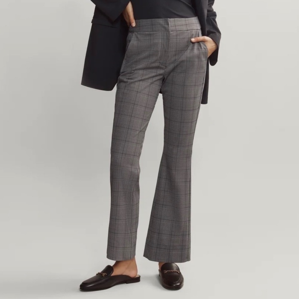 Rhone Double Bonded Trouser Taupe Glen Plaid Plaid Women Size 14